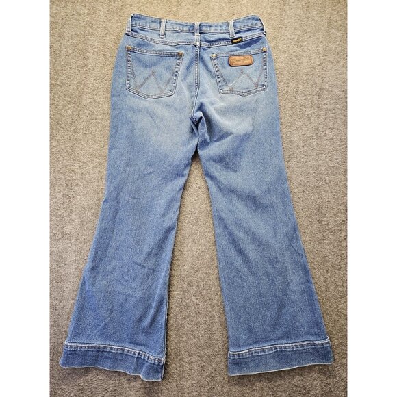 Wrangler Retro Jeans Womens Size 28x32 High Rise Trouser Boot Medium Wash - Picture 2 of 12